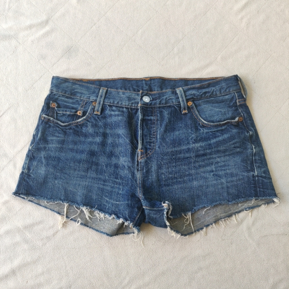 Levi's Classic Blue Denim Cutoff Shorts